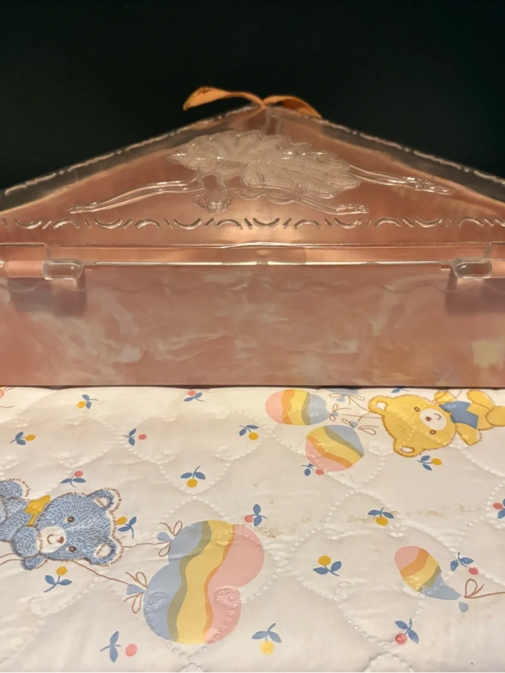 Rare Antique 1950’s  Homer Ballerina Handkerchief Storage Trinket Case